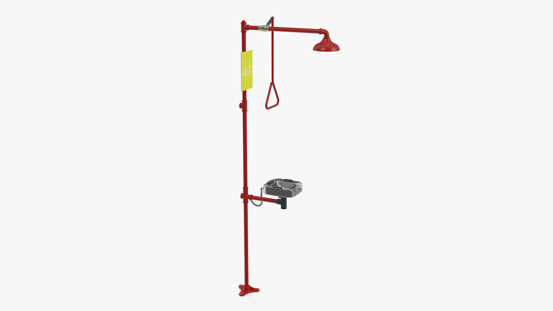 3D model Safety Shower Station Red