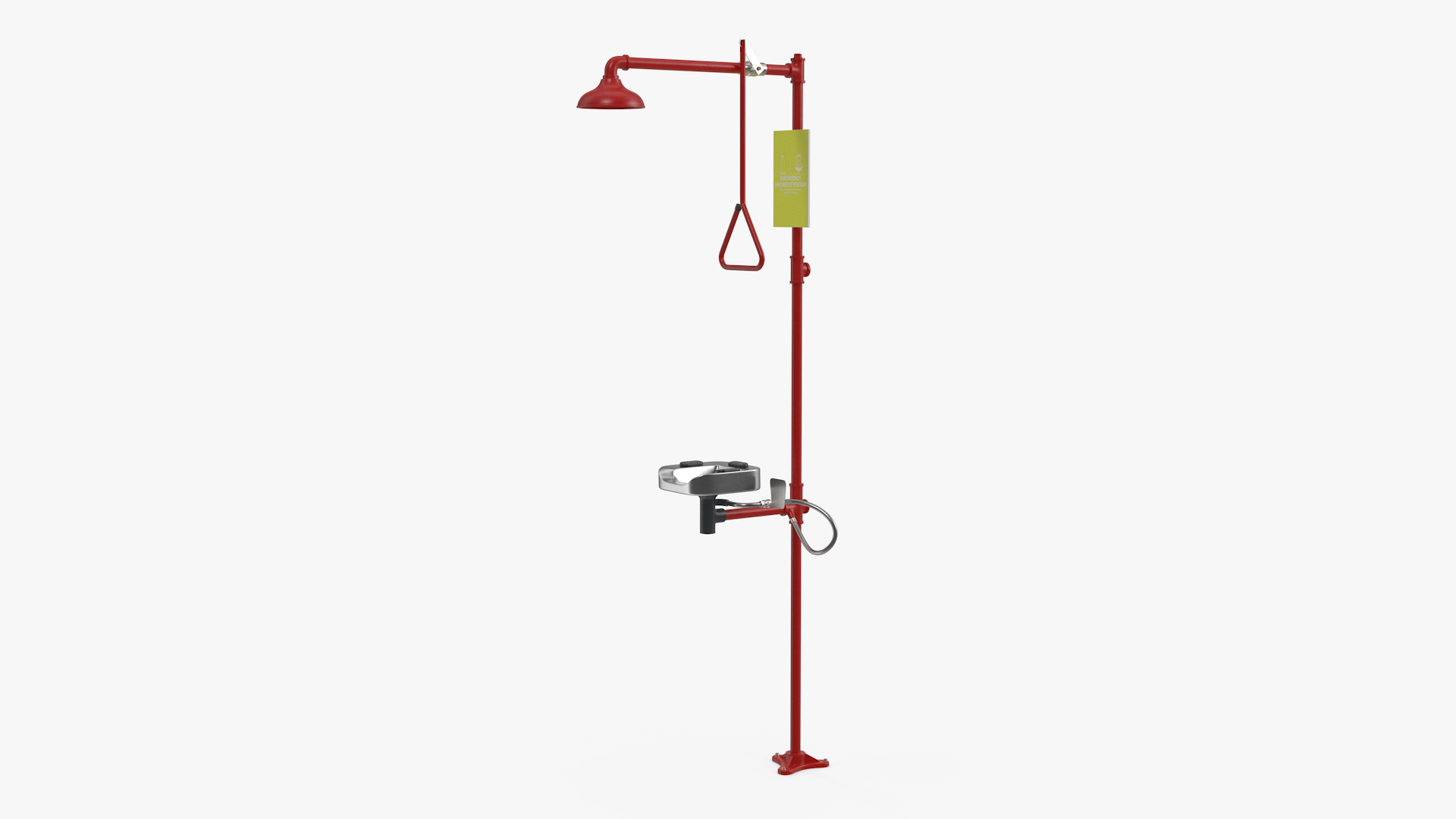 3D model Safety Shower Station Red