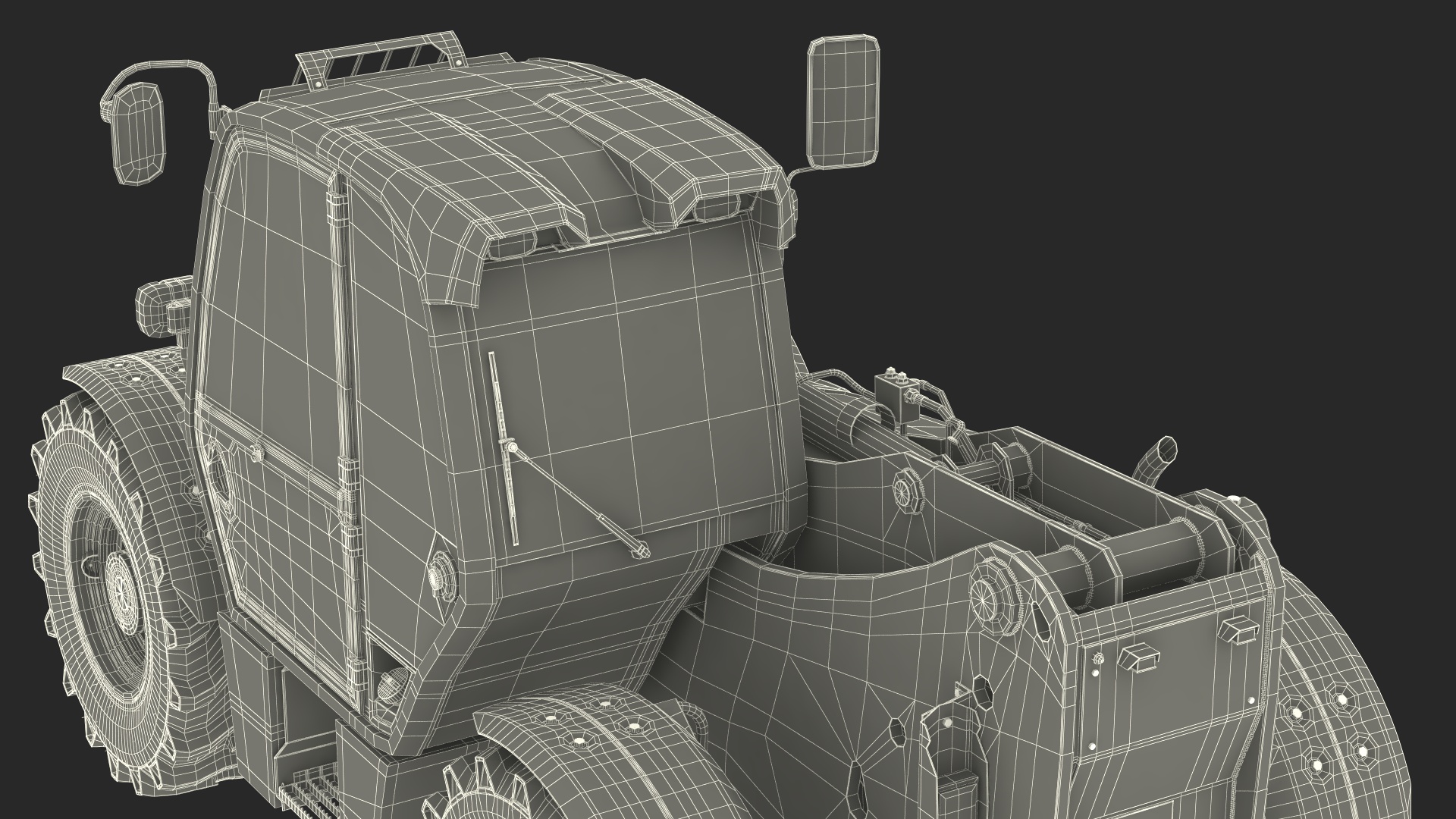 Telehandler Rigged for Cinema 4D 3D