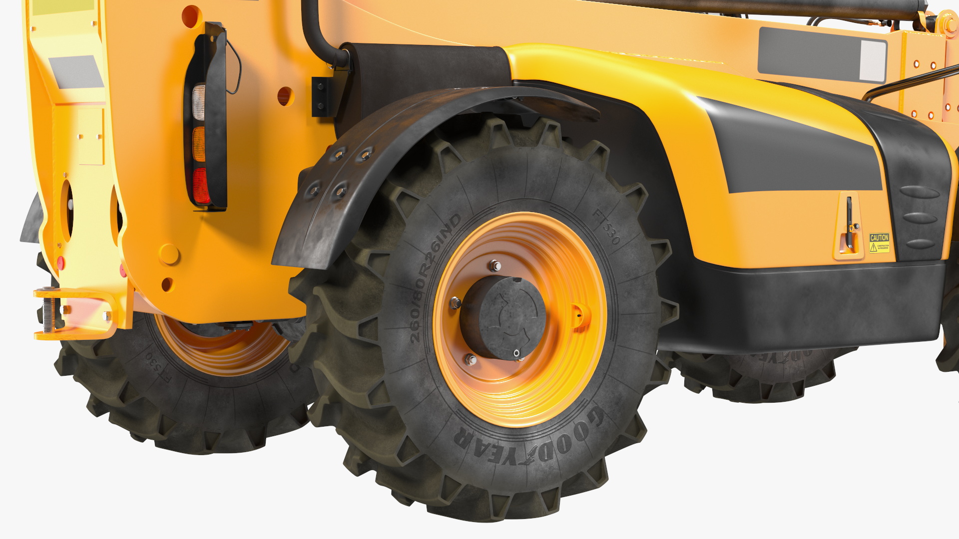 Telehandler Rigged for Cinema 4D 3D