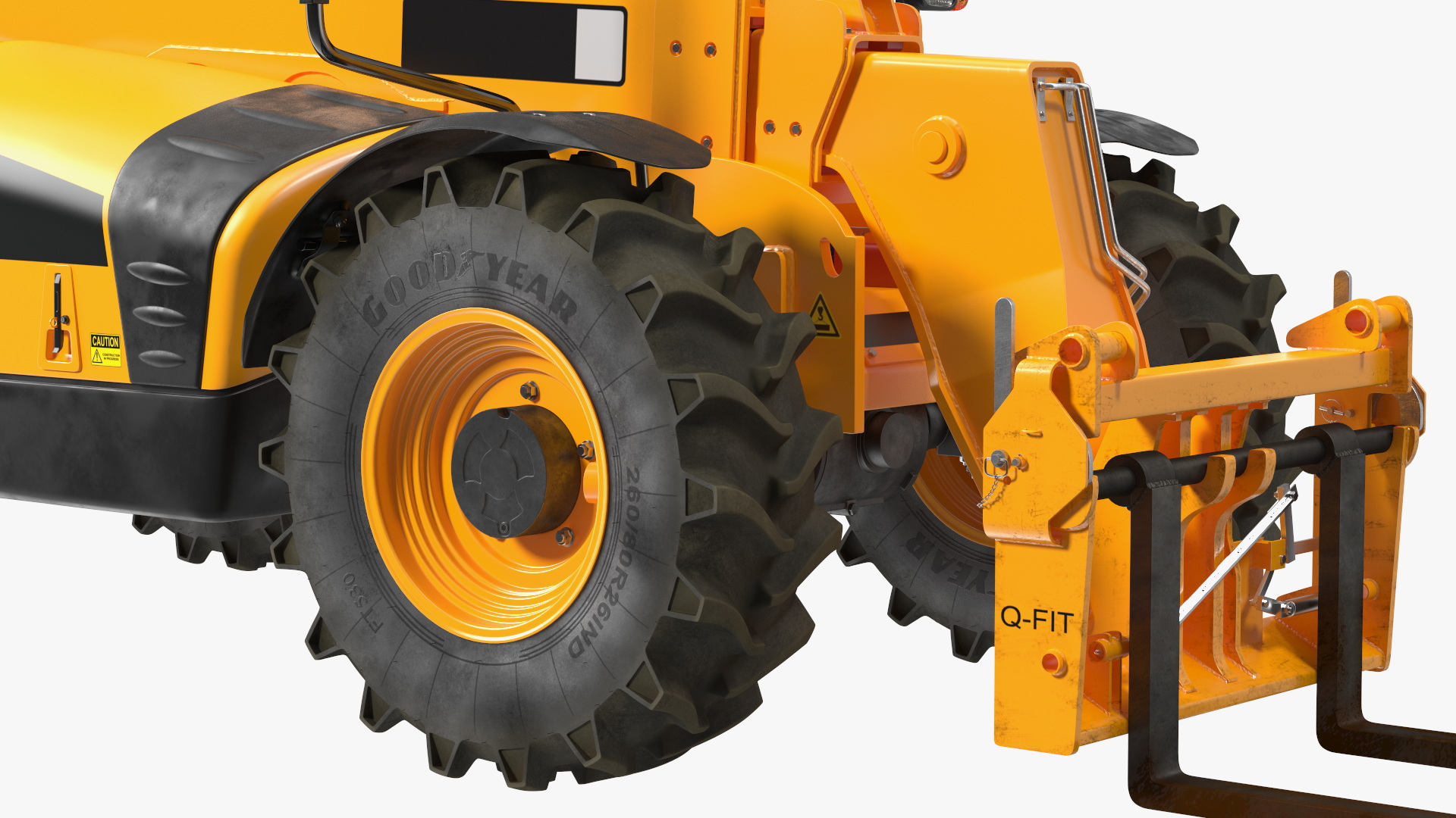 Telehandler Rigged for Cinema 4D 3D