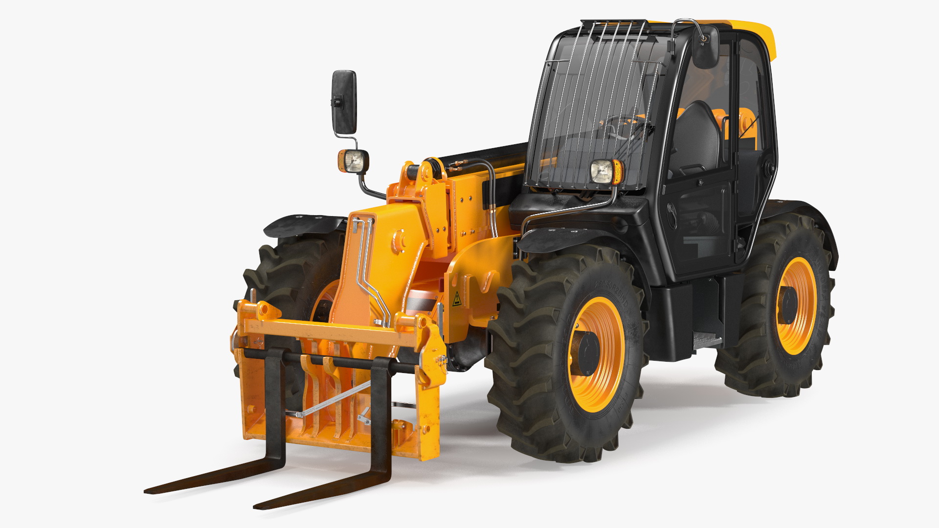 Telehandler Rigged for Cinema 4D 3D