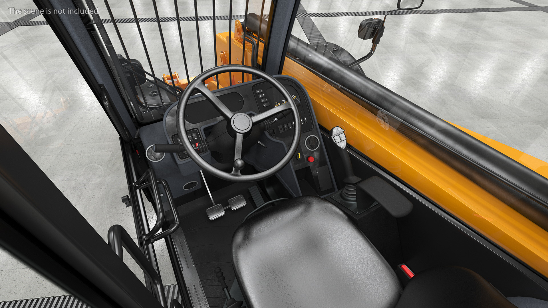 Telehandler Rigged for Cinema 4D 3D
