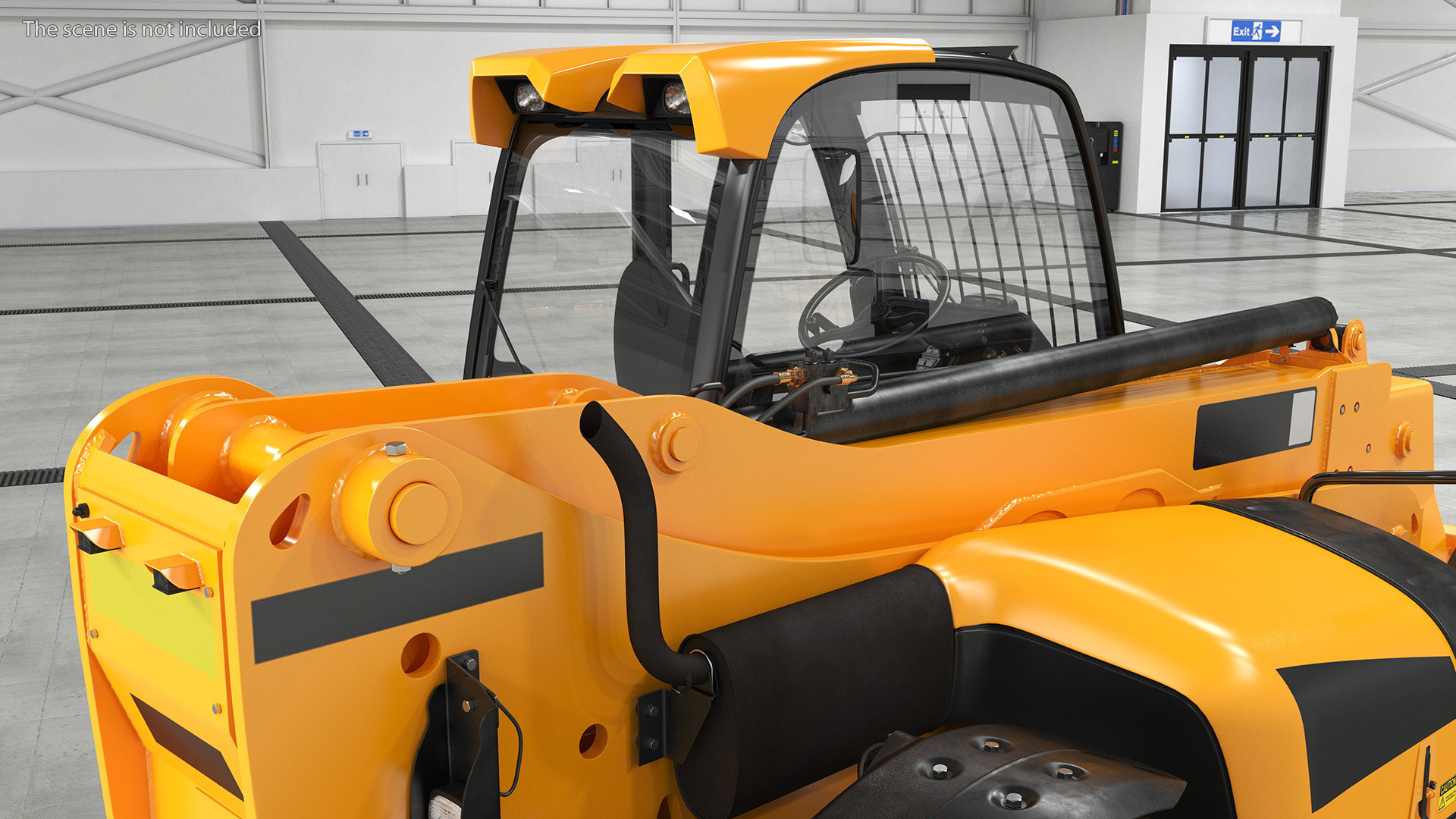 Telehandler Rigged for Cinema 4D 3D