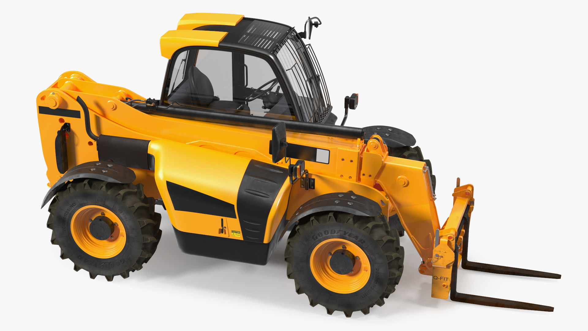Telehandler Rigged for Cinema 4D 3D