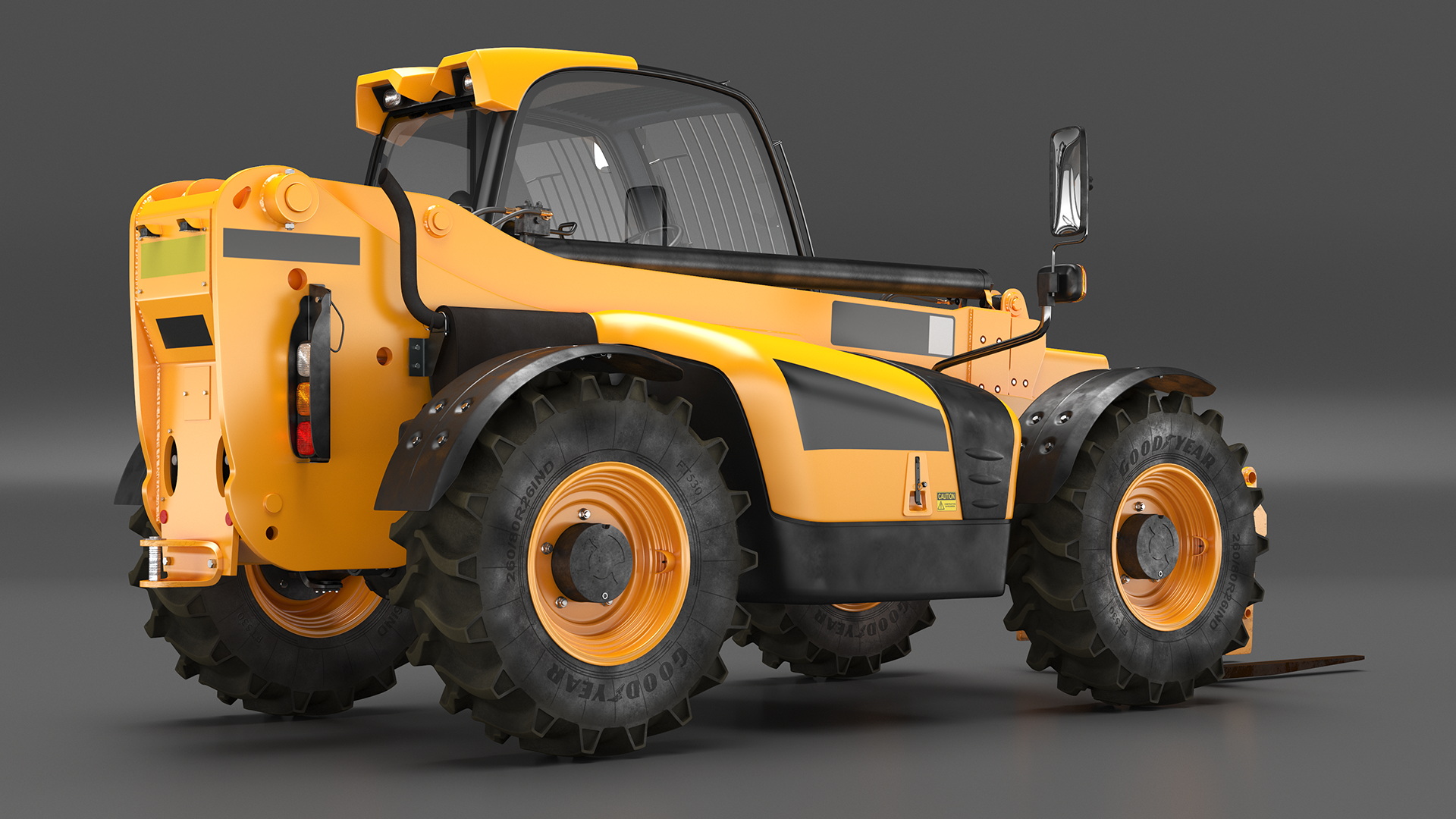 Telehandler Rigged for Cinema 4D 3D