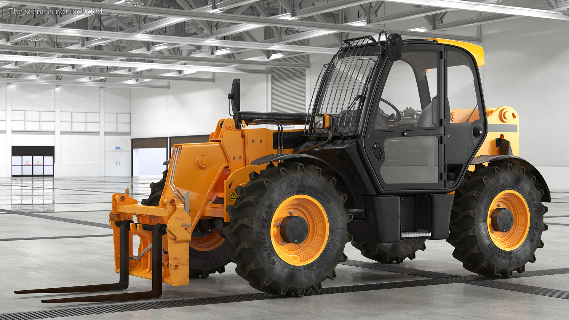 Telehandler Rigged for Cinema 4D 3D