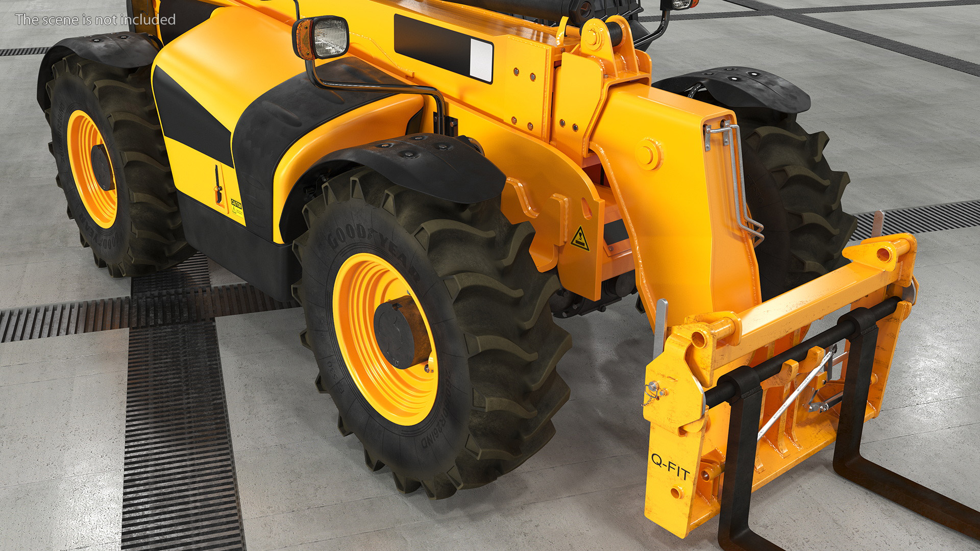 Telehandler Rigged for Cinema 4D 3D