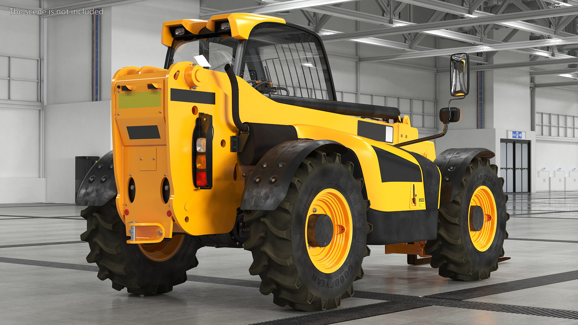 Telehandler Rigged for Cinema 4D 3D