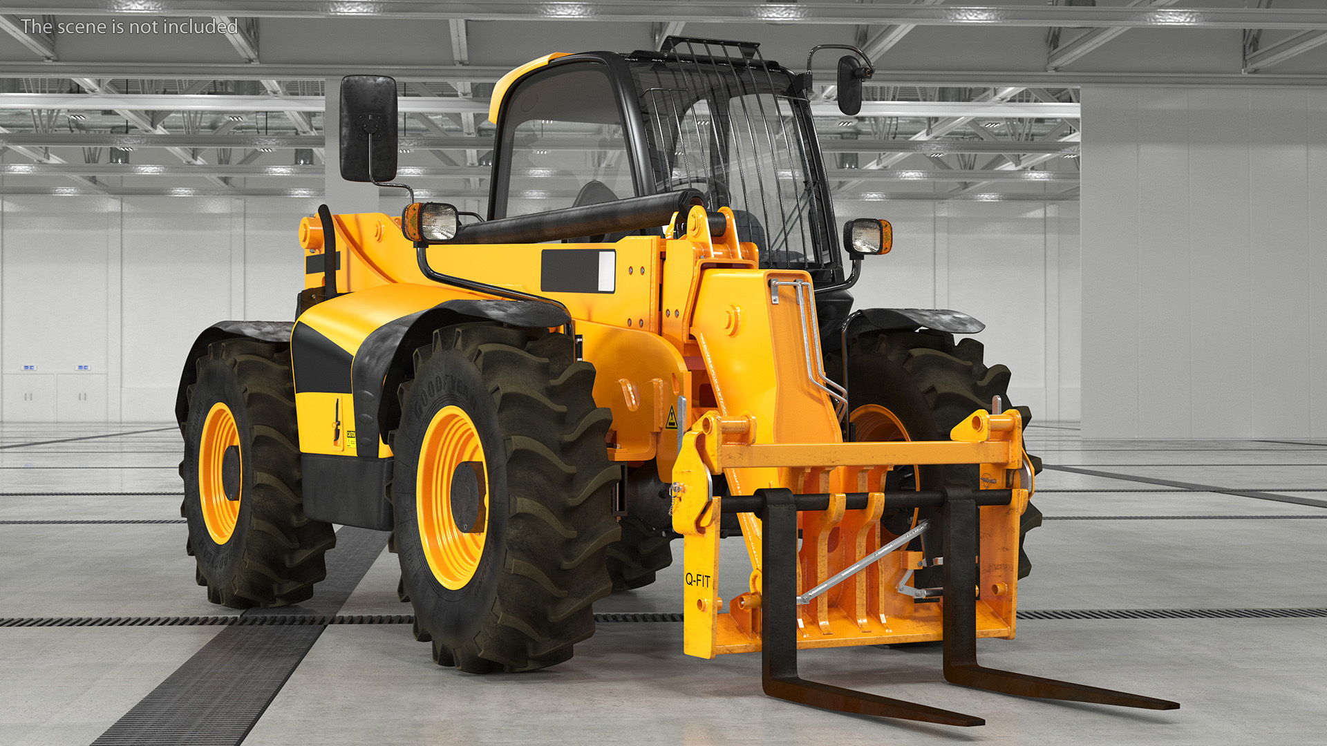 Telehandler Rigged for Cinema 4D 3D