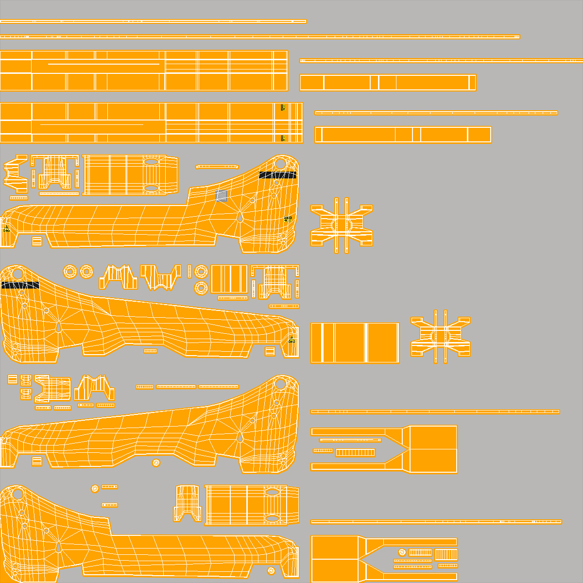 Telehandler Rigged for Cinema 4D 3D
