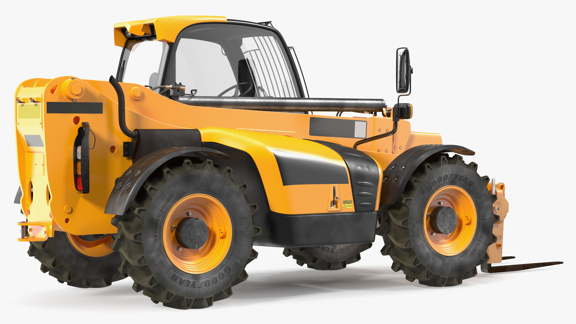 Telehandler Rigged for Cinema 4D 3D