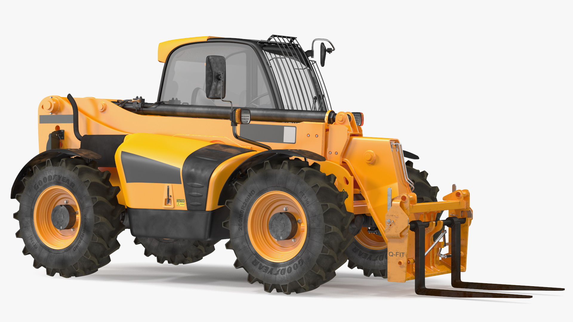 Telehandler Rigged for Cinema 4D 3D