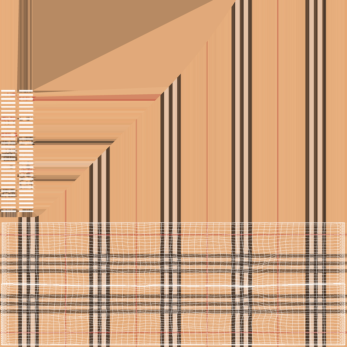 3D model Double Folded Scarf Beige