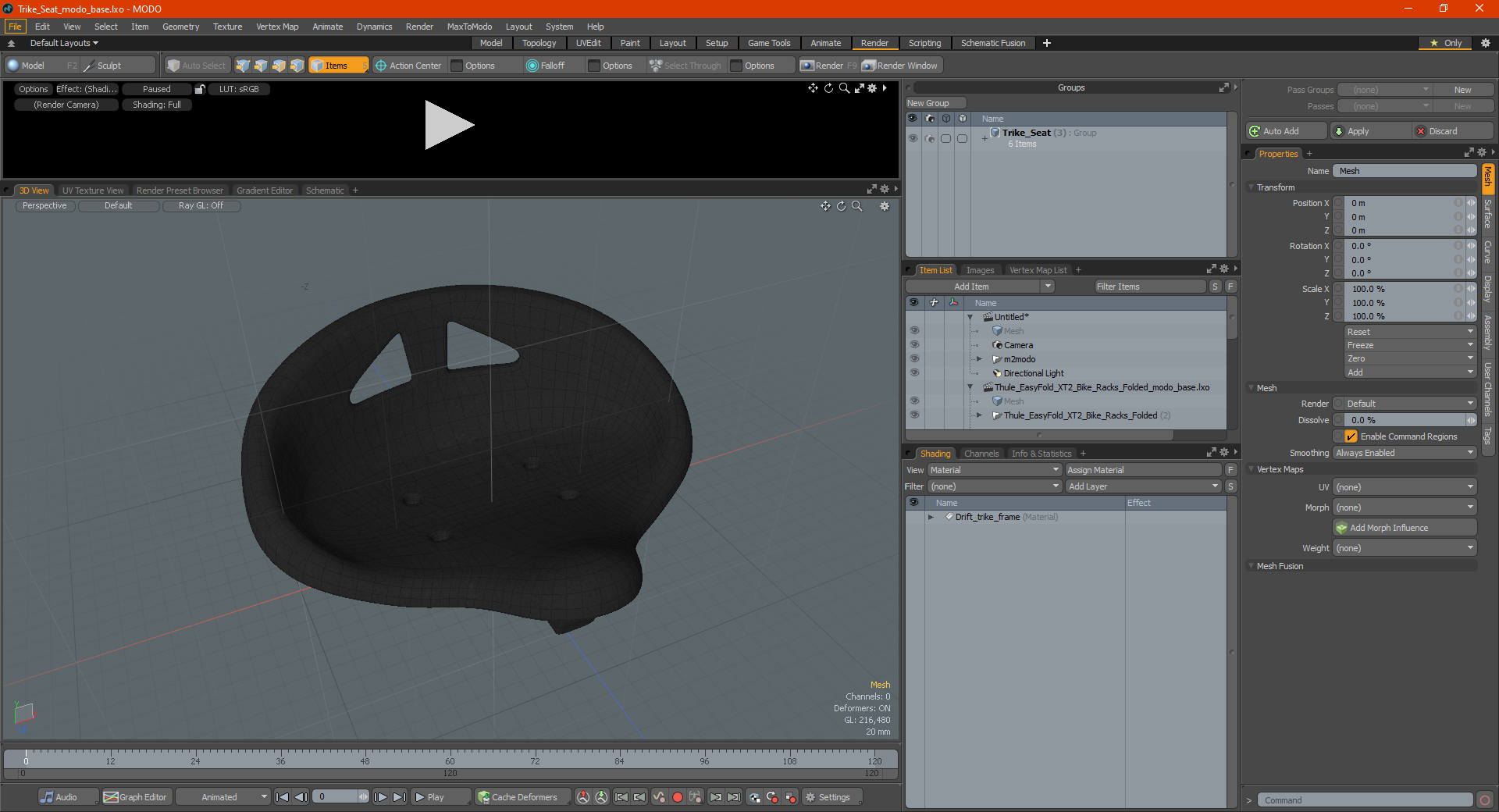 3D model Trike Seat