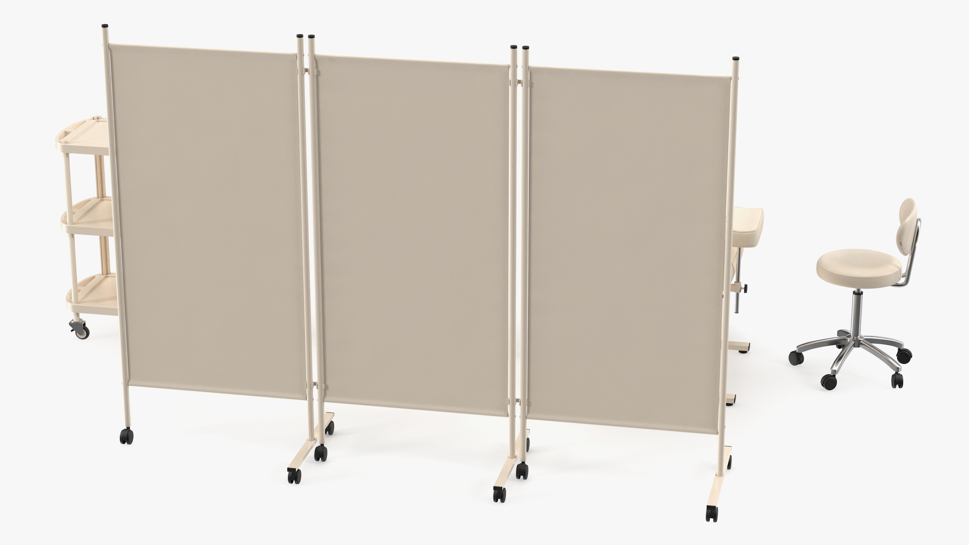 Doctors Office Furniture Set Beige 3D model
