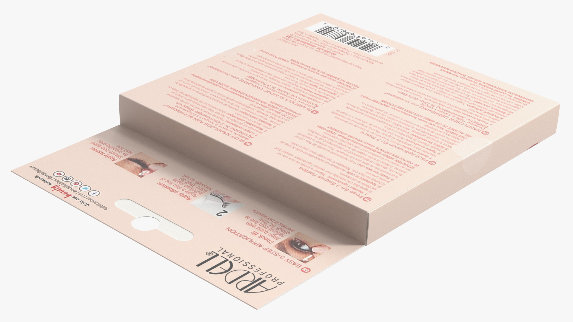 Naked Lashes False Eyelashes in Package 3D model