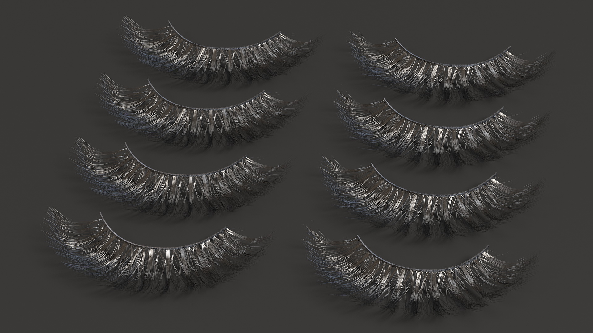 Naked Lashes False Eyelashes in Package 3D model