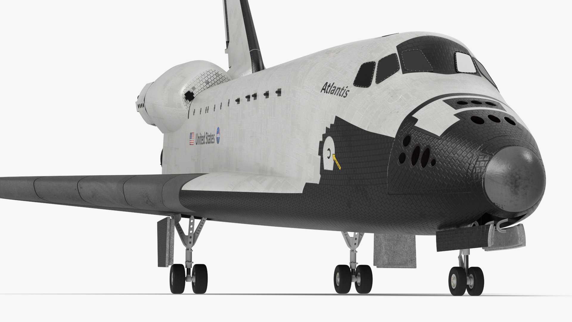 Realistic Space Shuttle Atlantis Rigged 3D model
