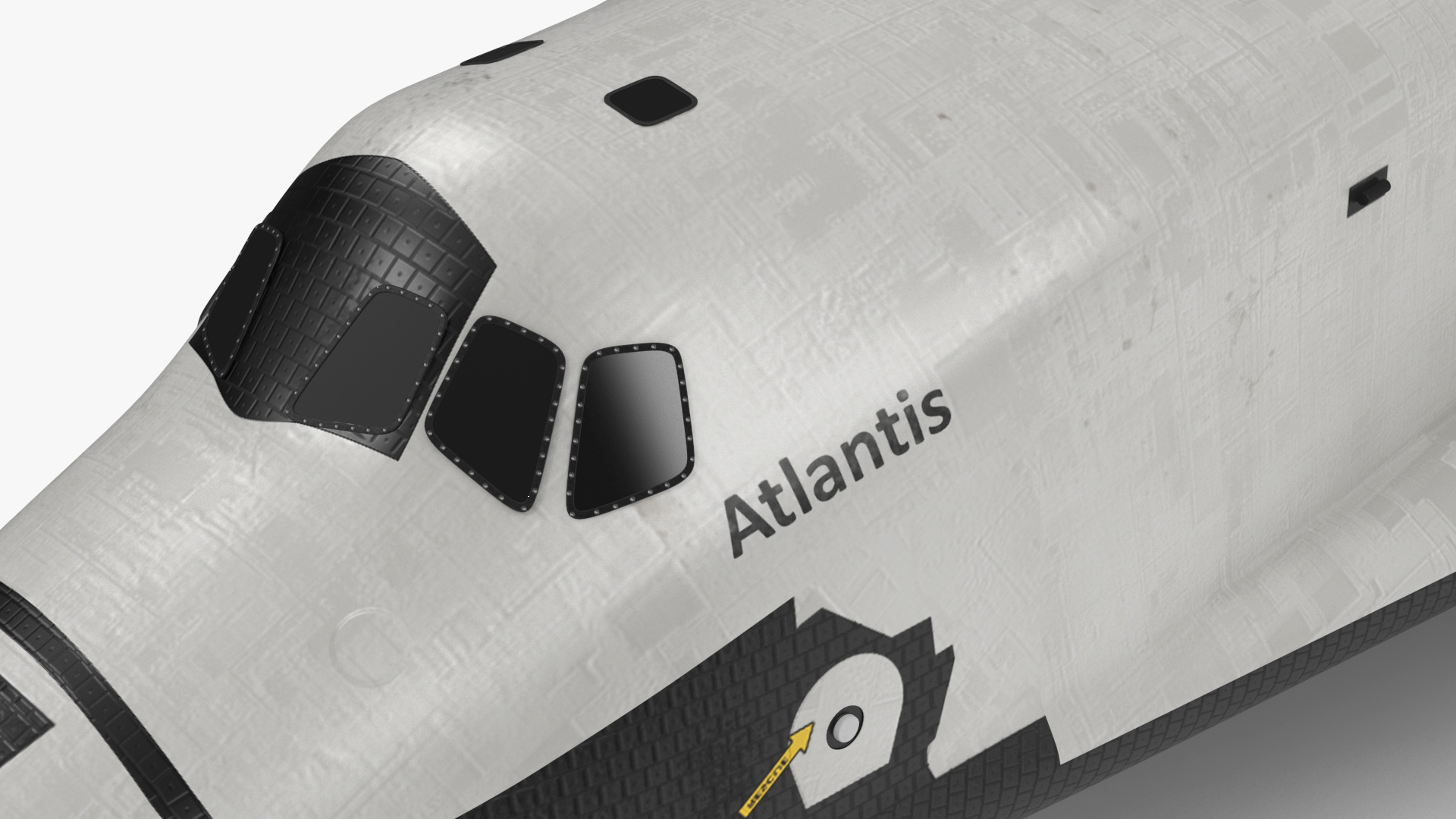 Realistic Space Shuttle Atlantis Rigged 3D model