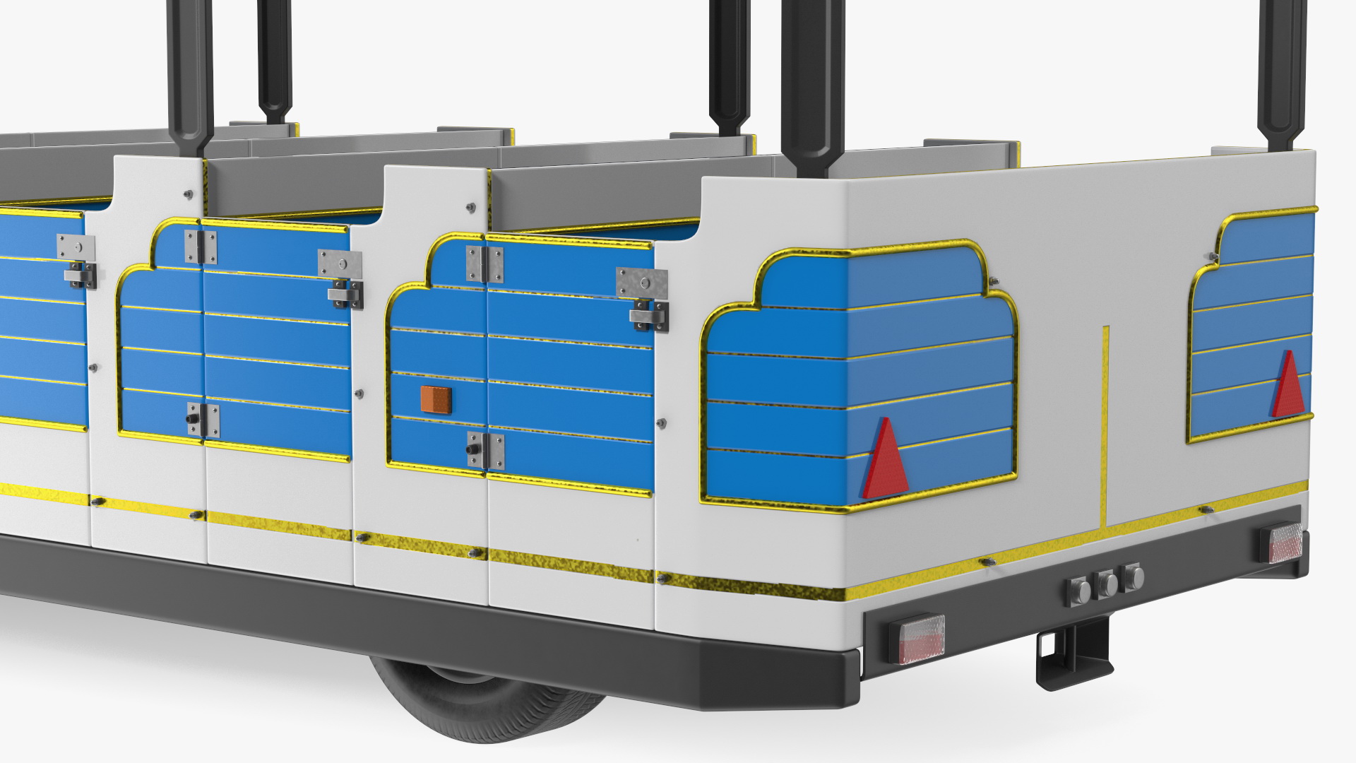3D Tourist Train Dotto Muson River Rigged model