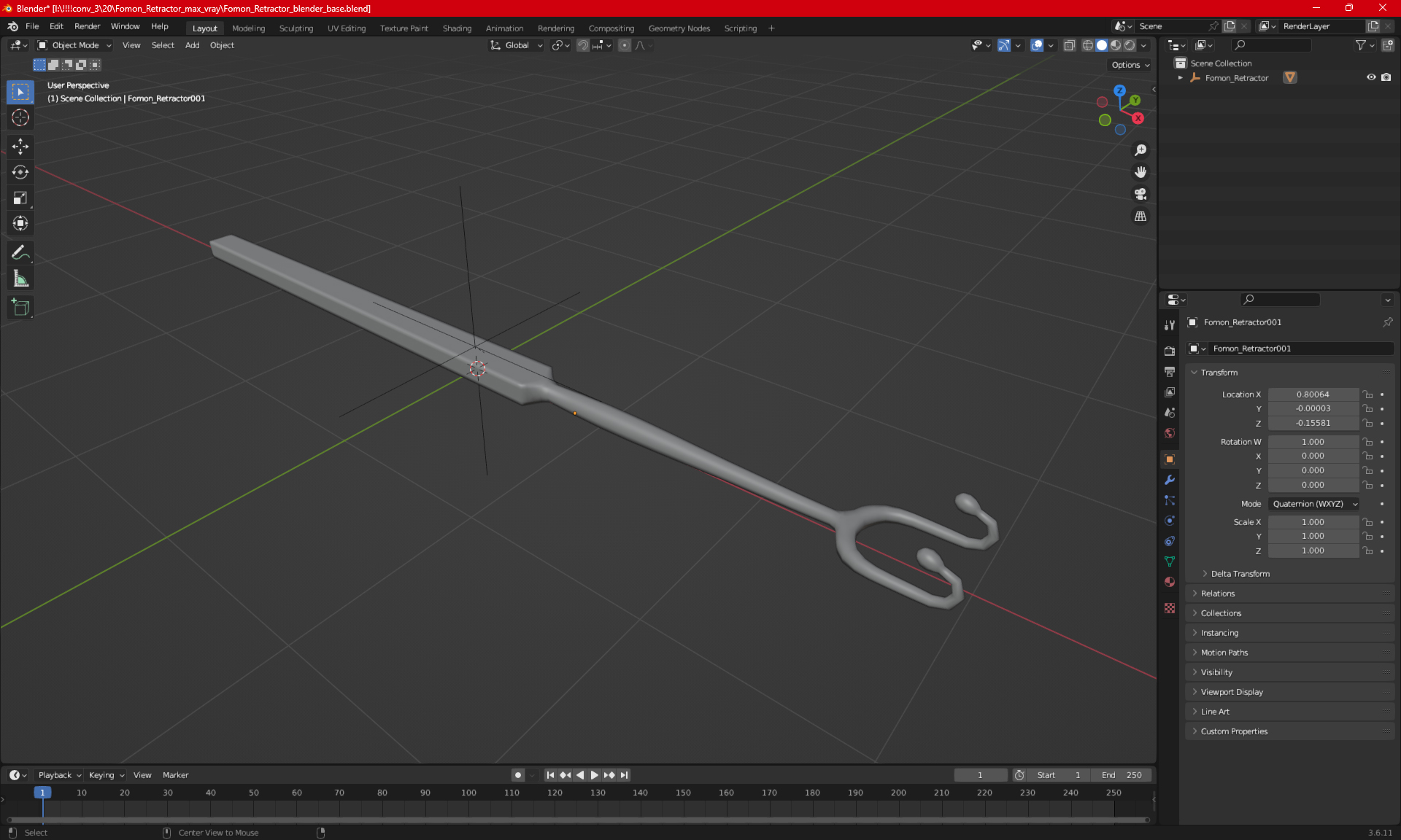 3D model Fomon Retractor