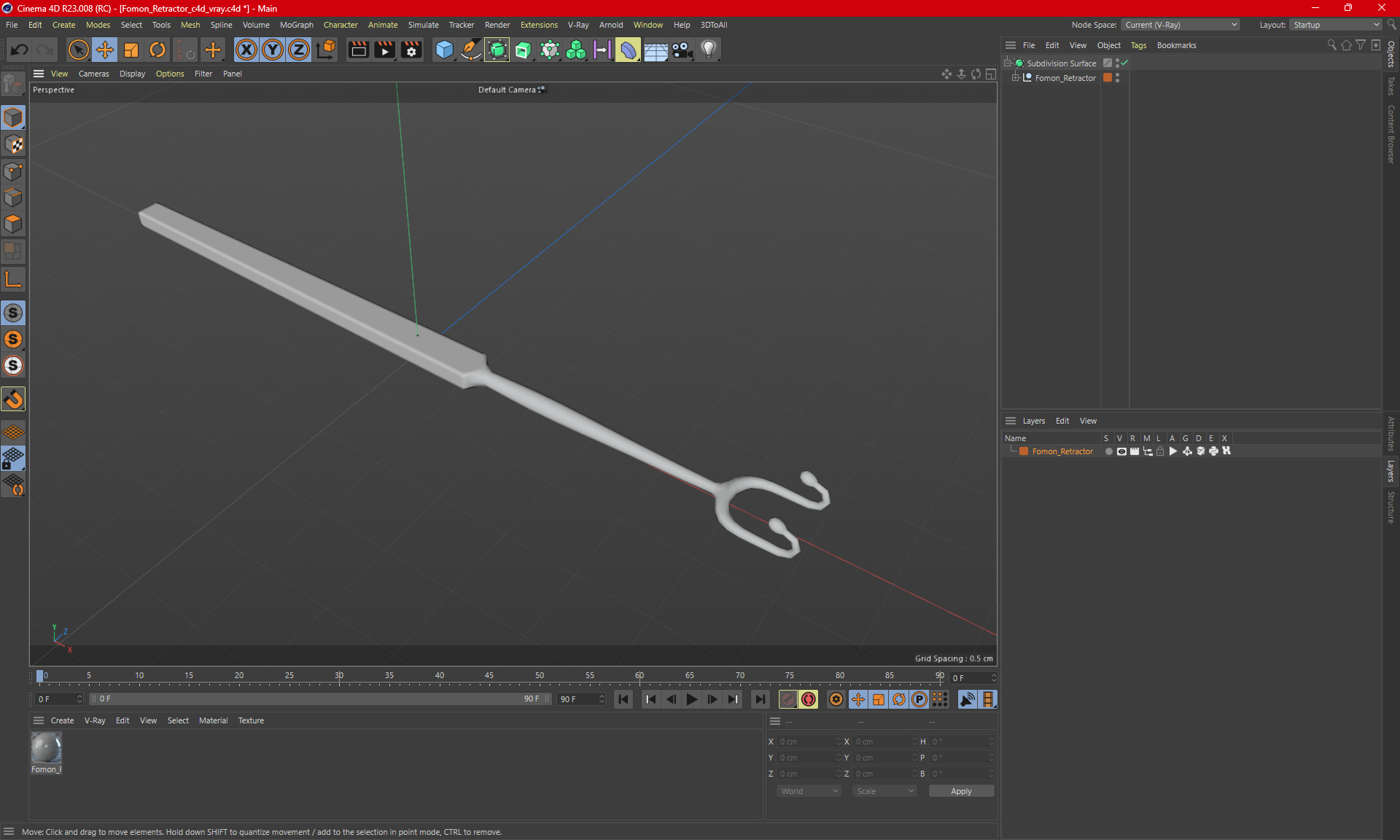 3D model Fomon Retractor