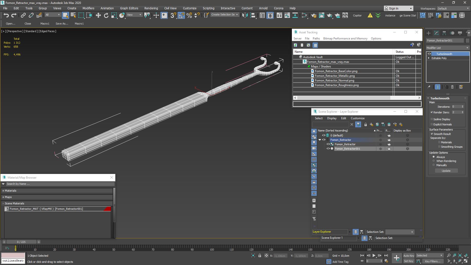 3D model Fomon Retractor