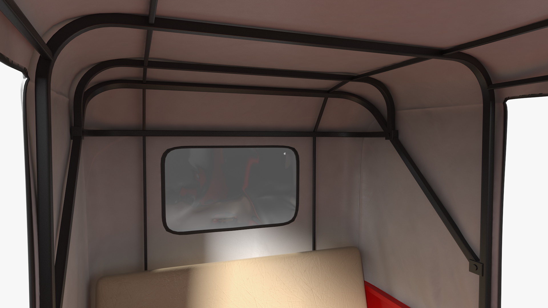 3D Electric Passenger Tricycle Rickshaw Rigged model