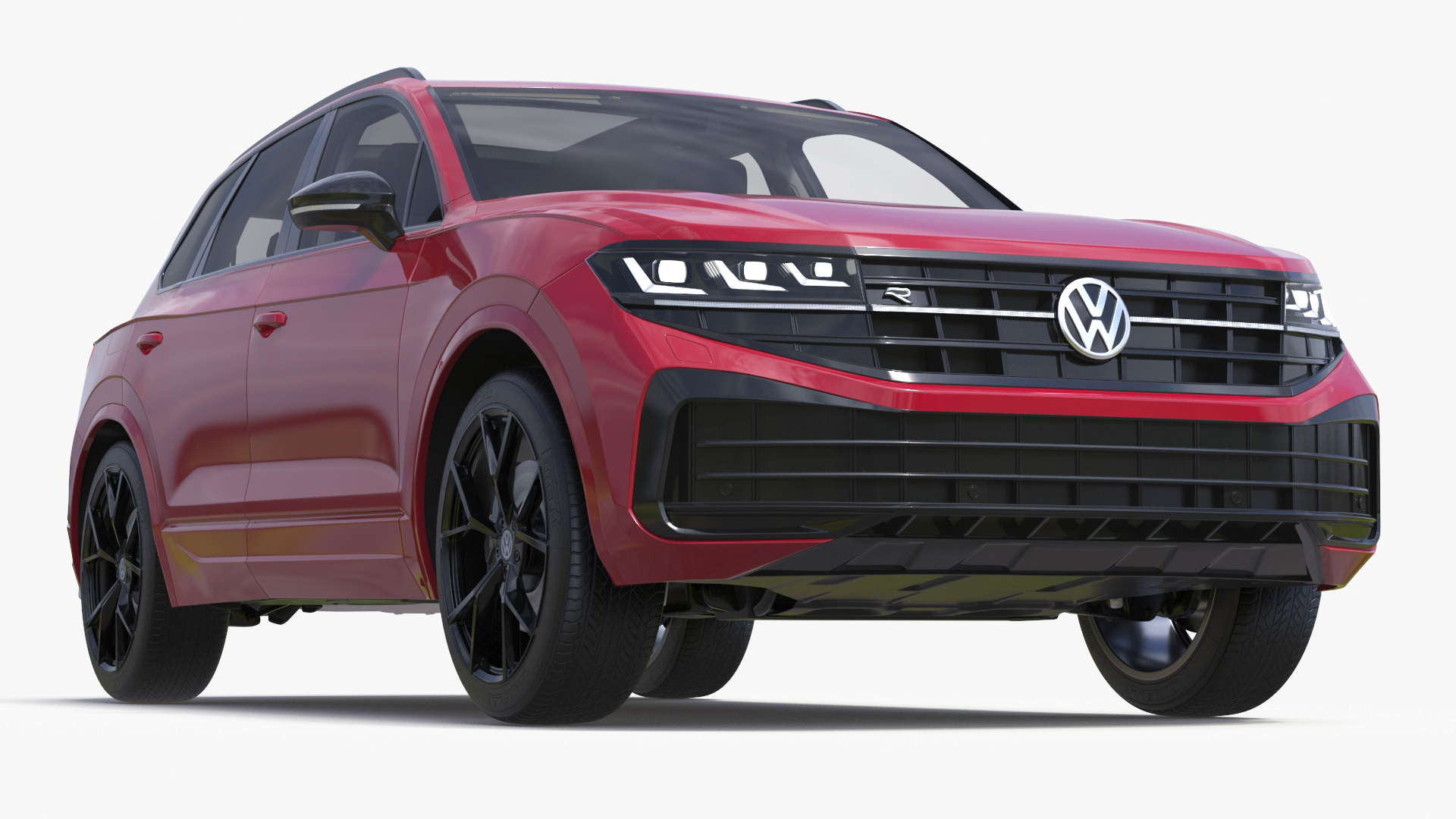 Volkswagen Touareg 2024 Red Lights On 3D