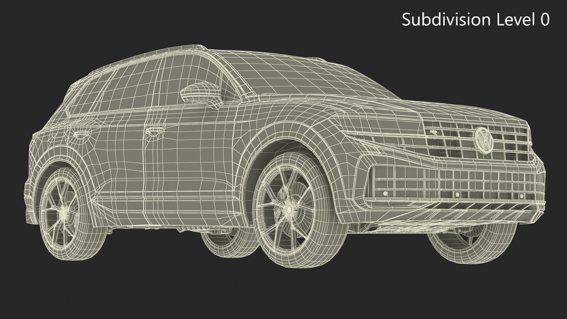 Volkswagen Touareg 2024 Red Lights On 3D