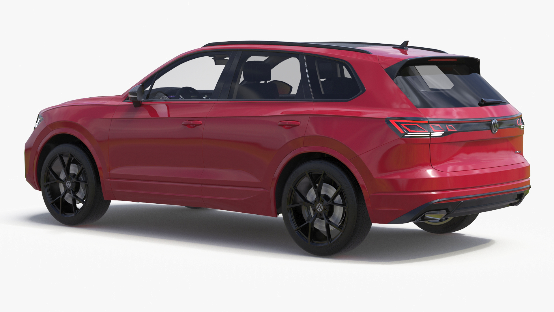 Volkswagen Touareg 2024 Red Lights On 3D