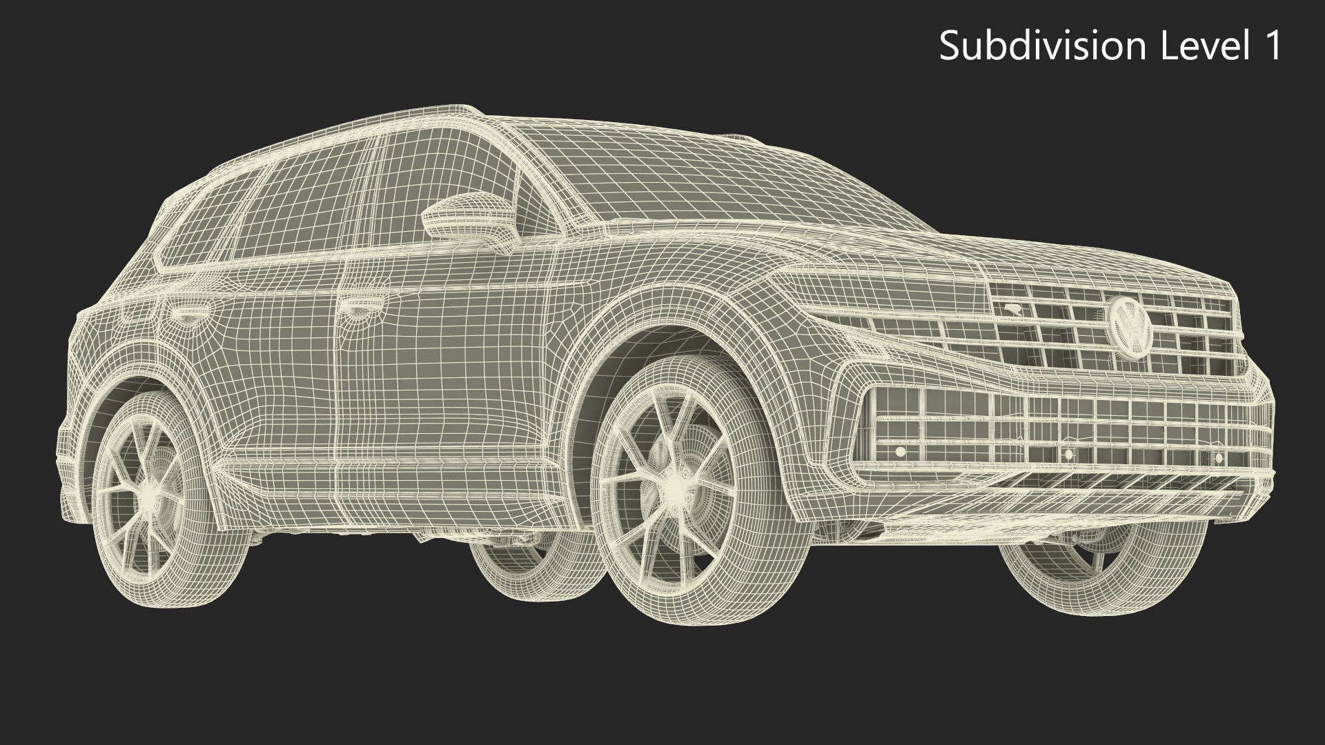 Volkswagen Touareg 2024 Red Lights On 3D