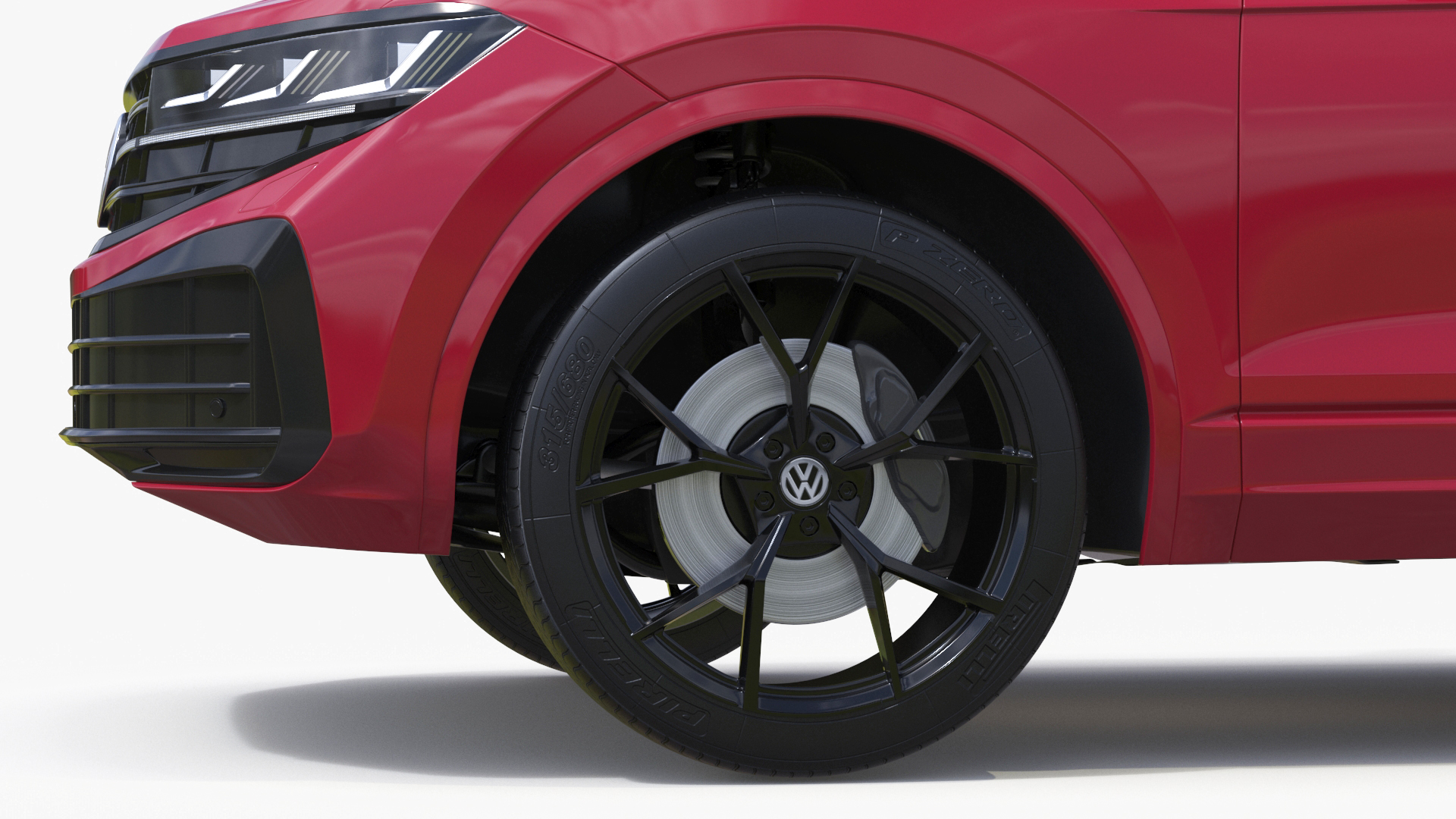 Volkswagen Touareg 2024 Red Lights On 3D