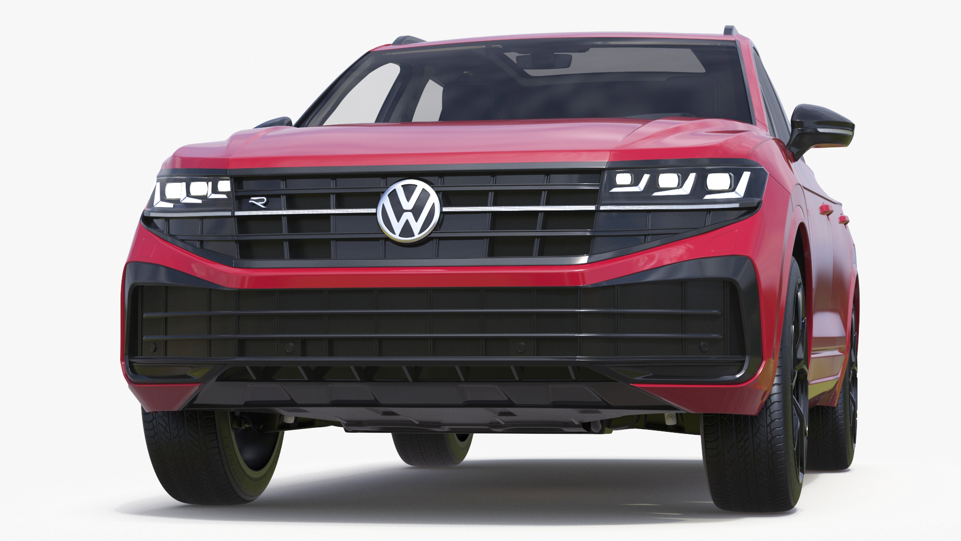 Volkswagen Touareg 2024 Red Lights On 3D