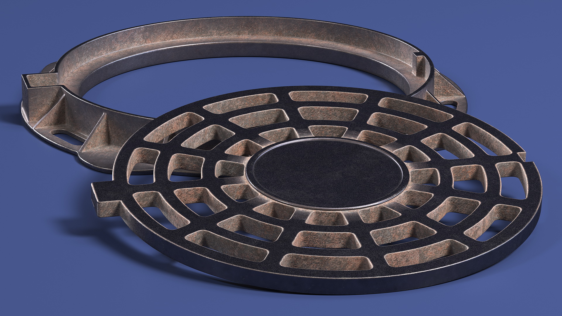 Old Metal Drain Lid 3D model