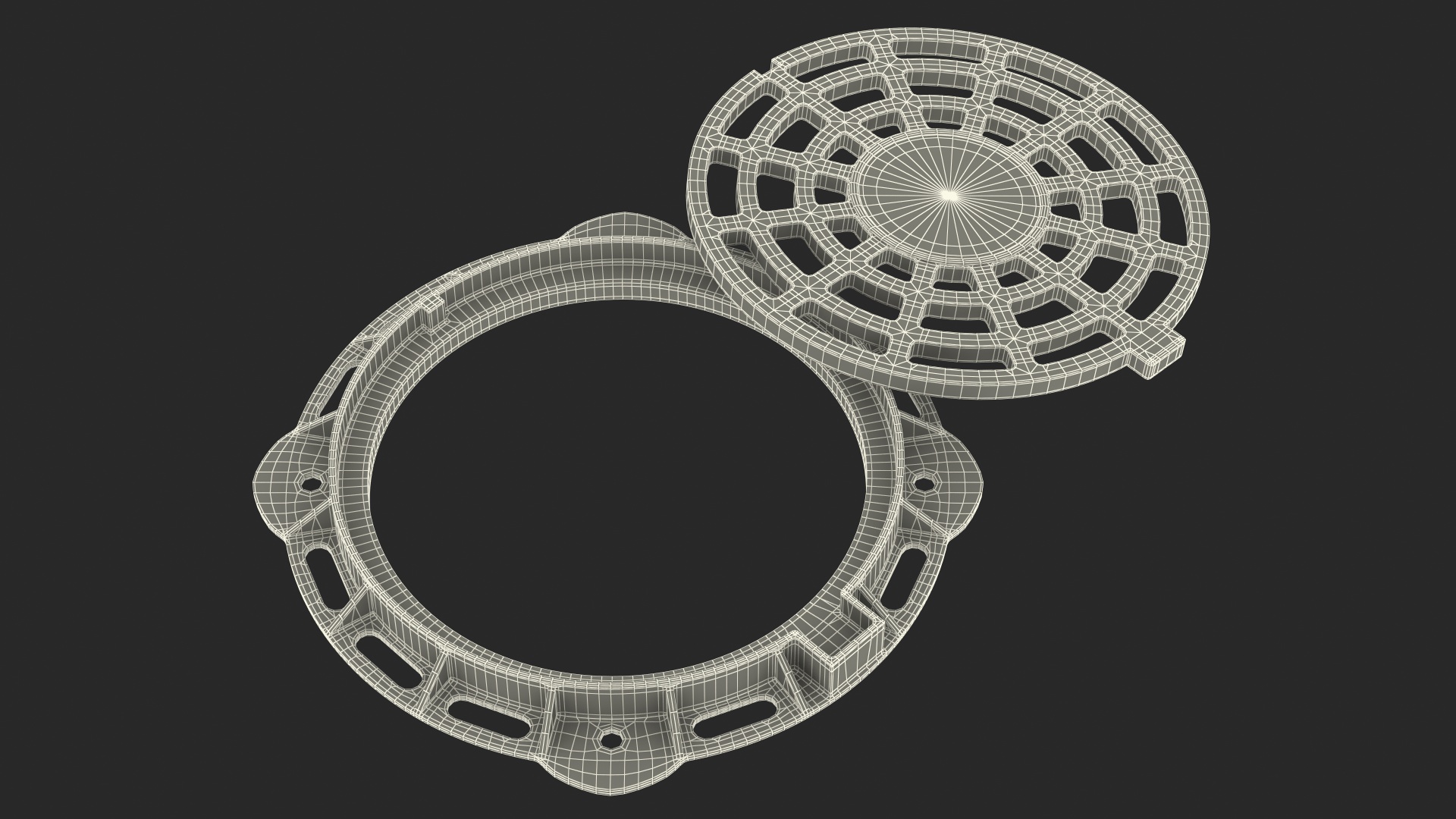 Old Metal Drain Lid 3D model