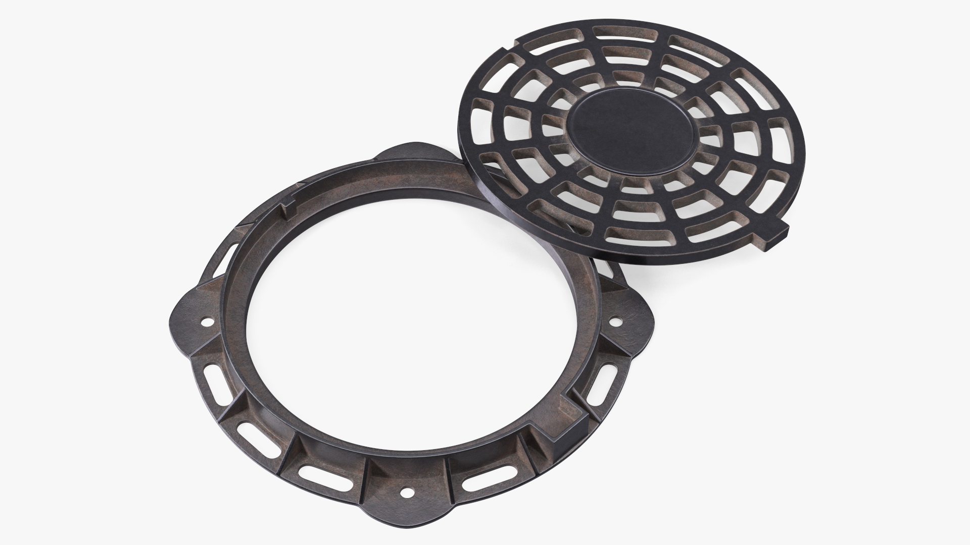 Old Metal Drain Lid 3D model