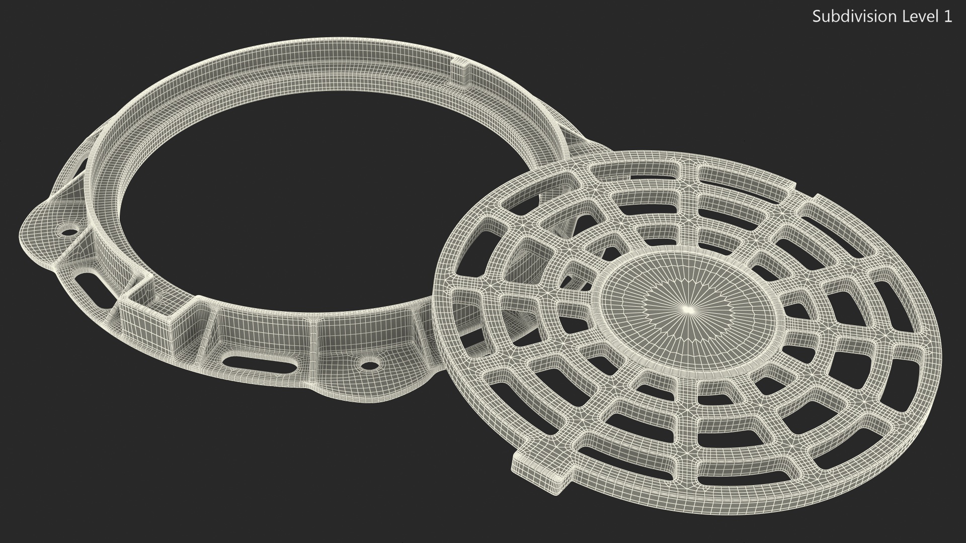 Old Metal Drain Lid 3D model