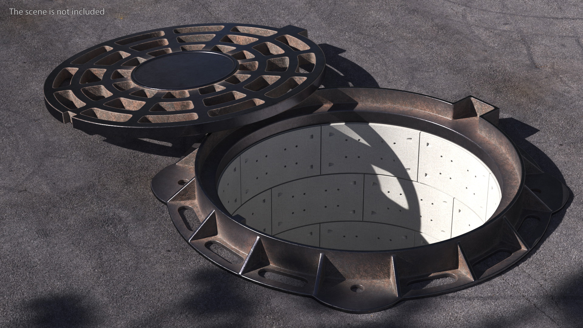 Old Metal Drain Lid 3D model