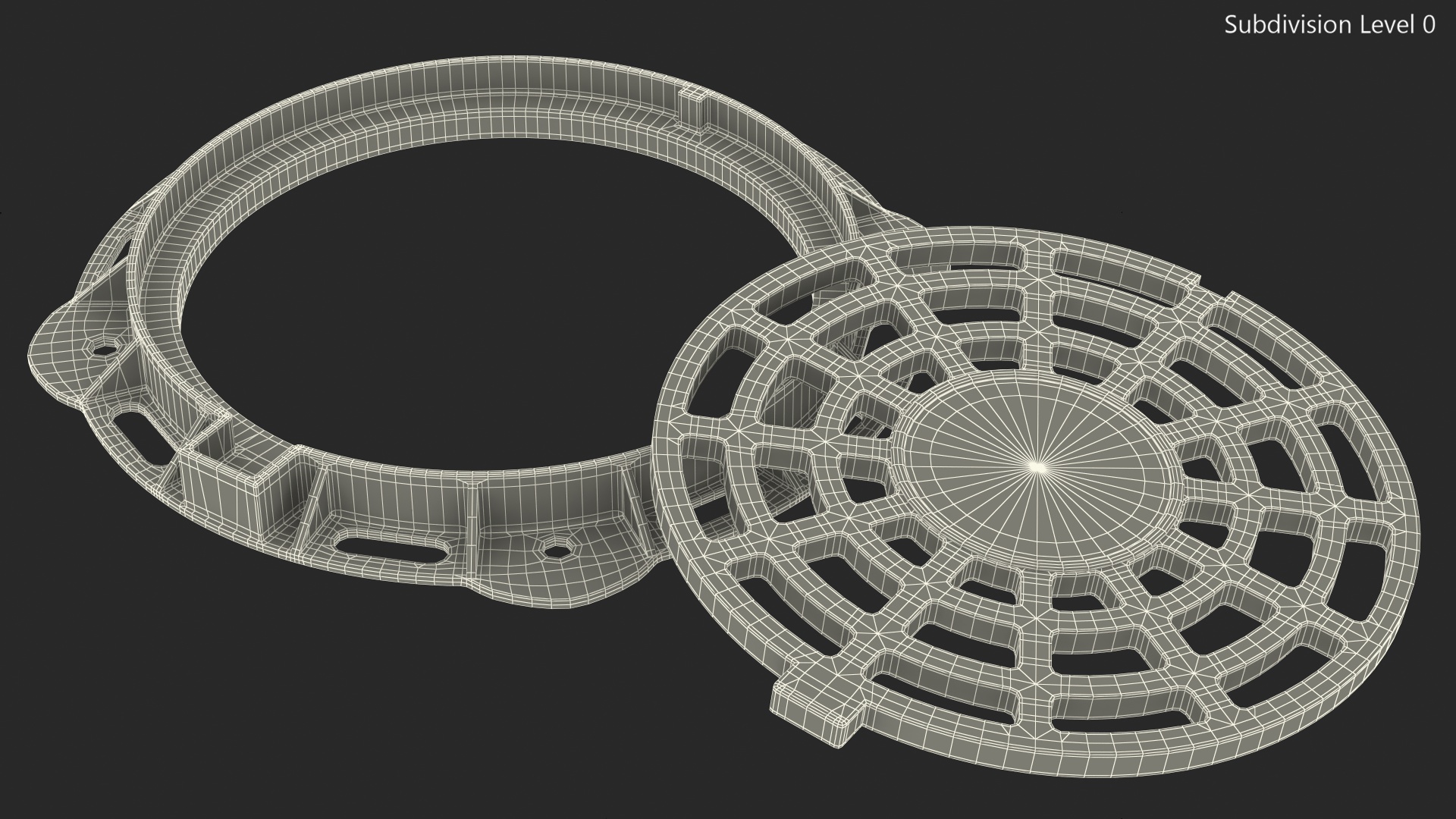 Old Metal Drain Lid 3D model