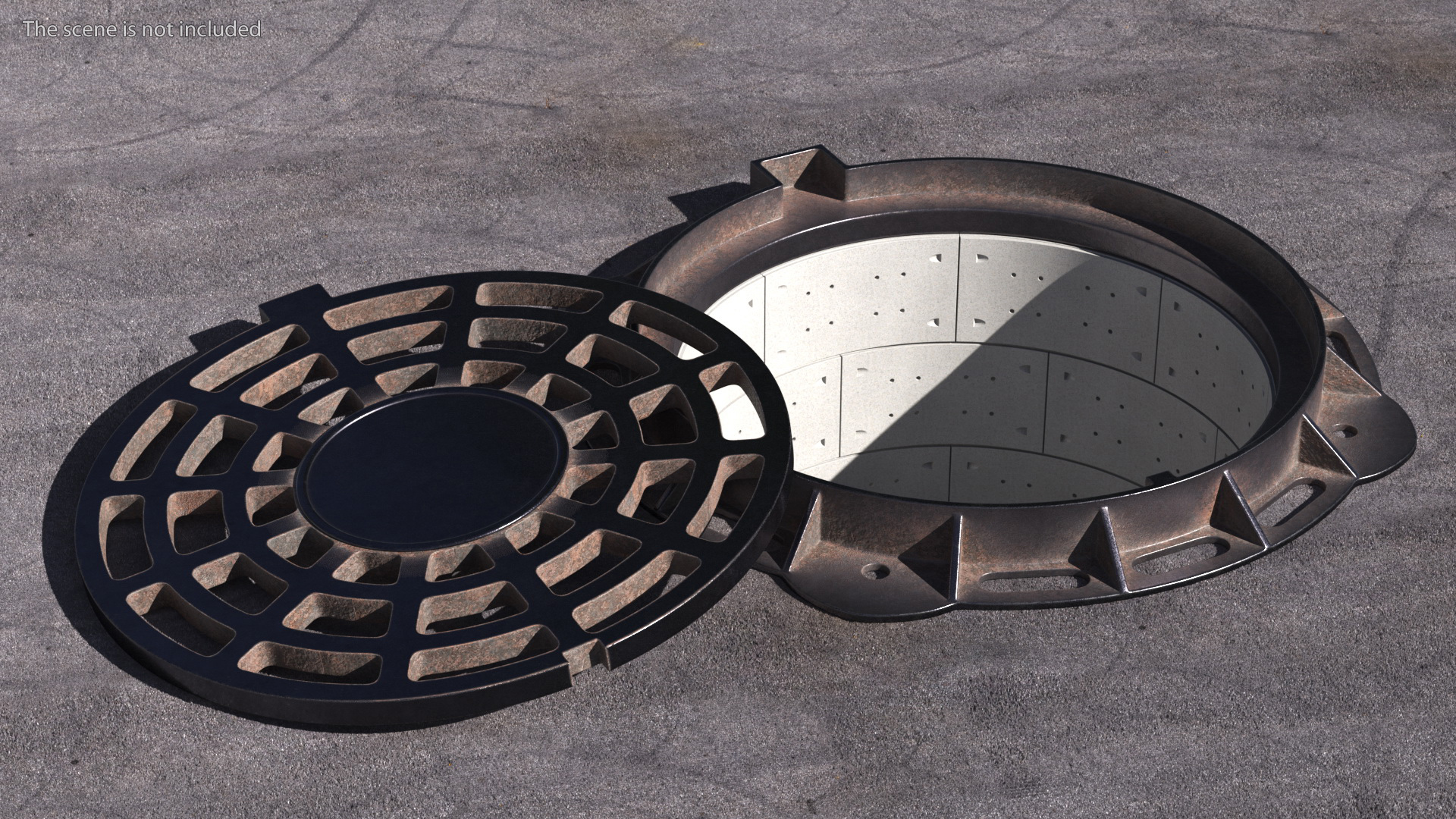 Old Metal Drain Lid 3D model