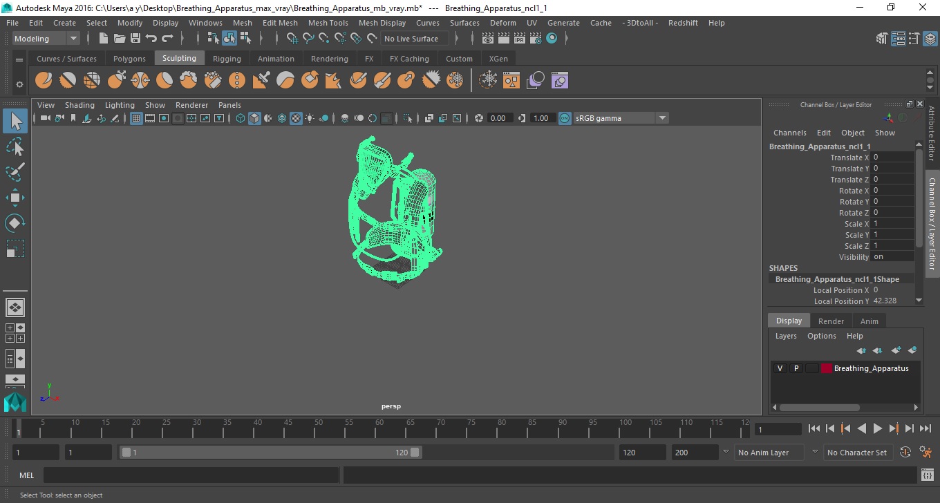 Breathing Apparatus 3D model