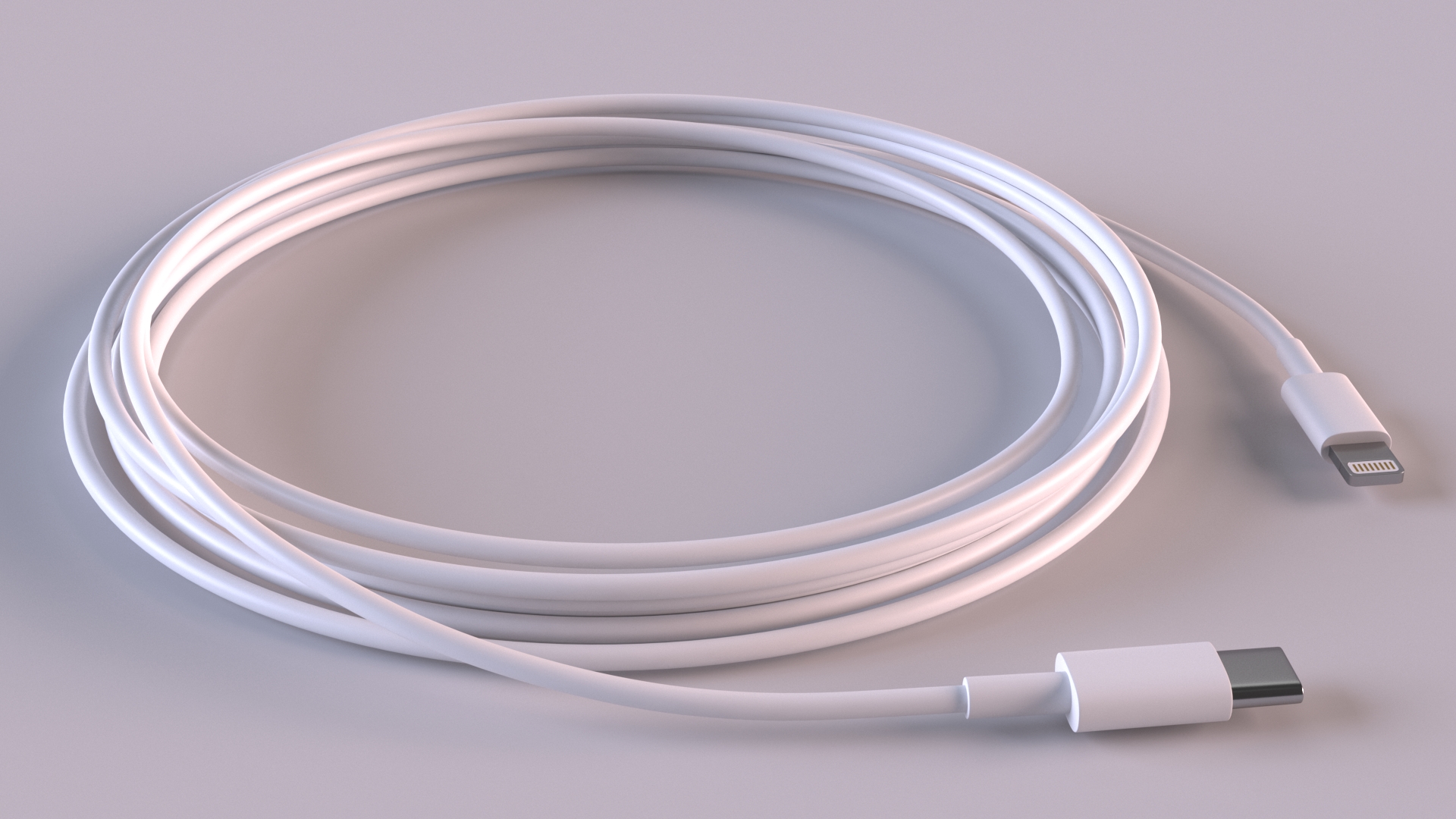 USB Type-C to Lightning Cable 3D model