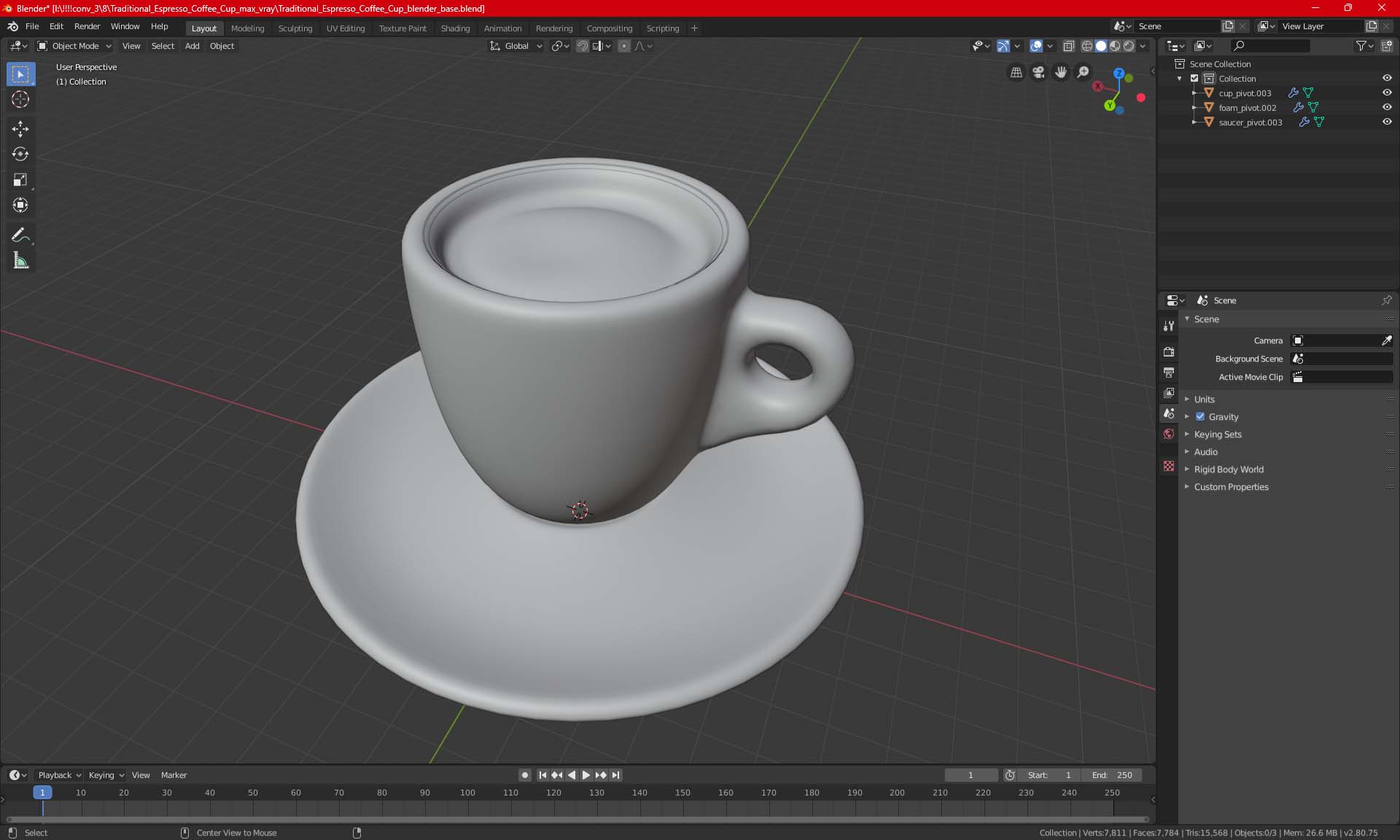 Lavazza Espresso Coffee Cup 3D