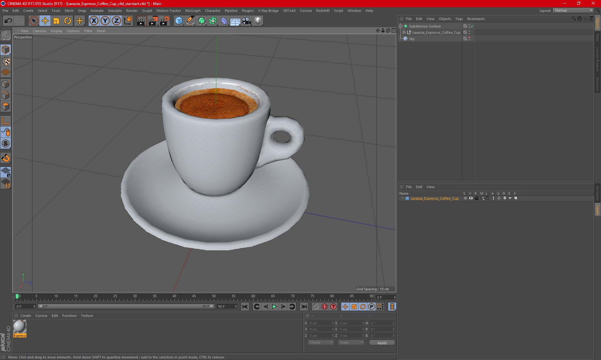 Lavazza Espresso Coffee Cup 3D