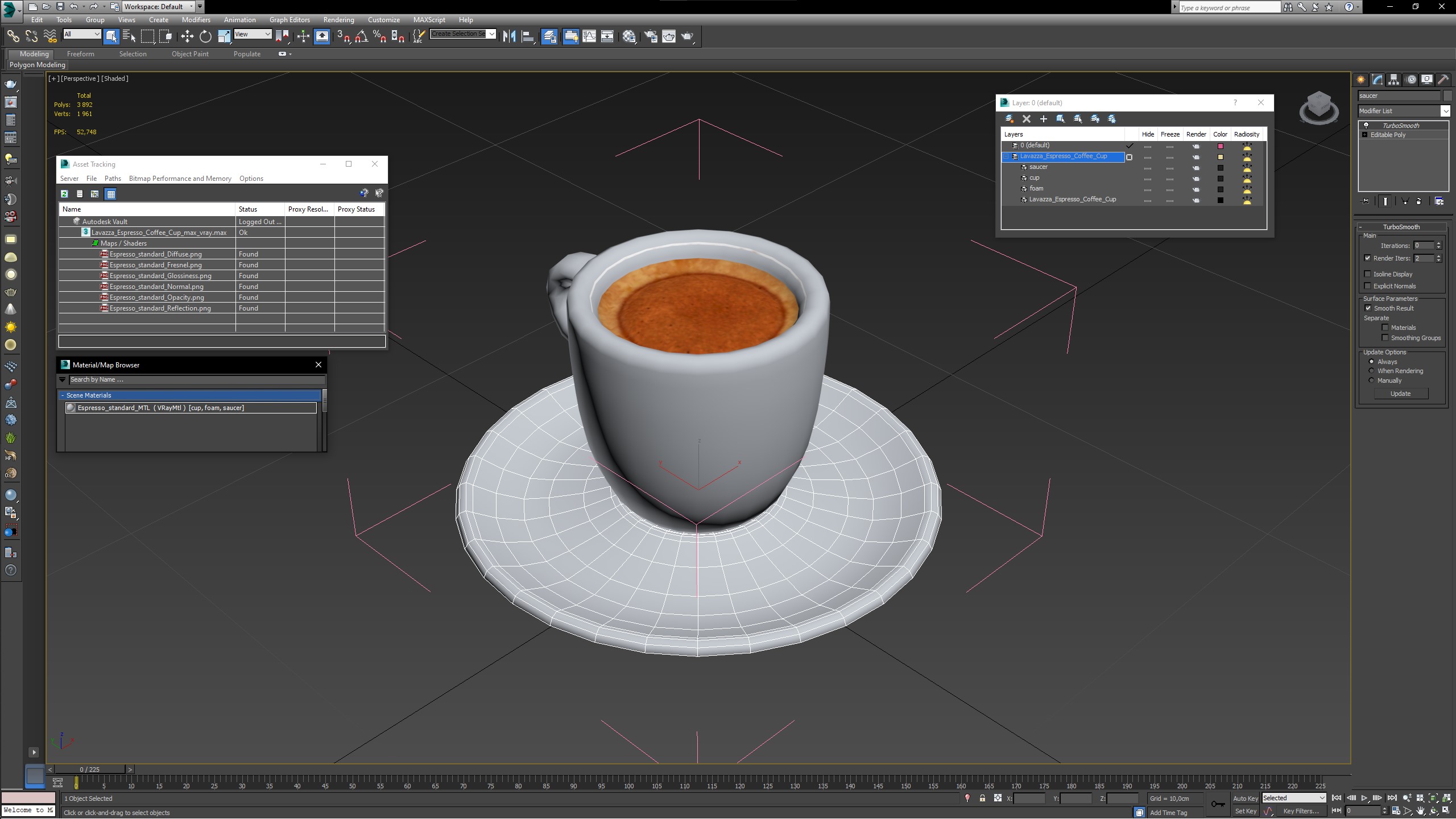 Lavazza Espresso Coffee Cup 3D