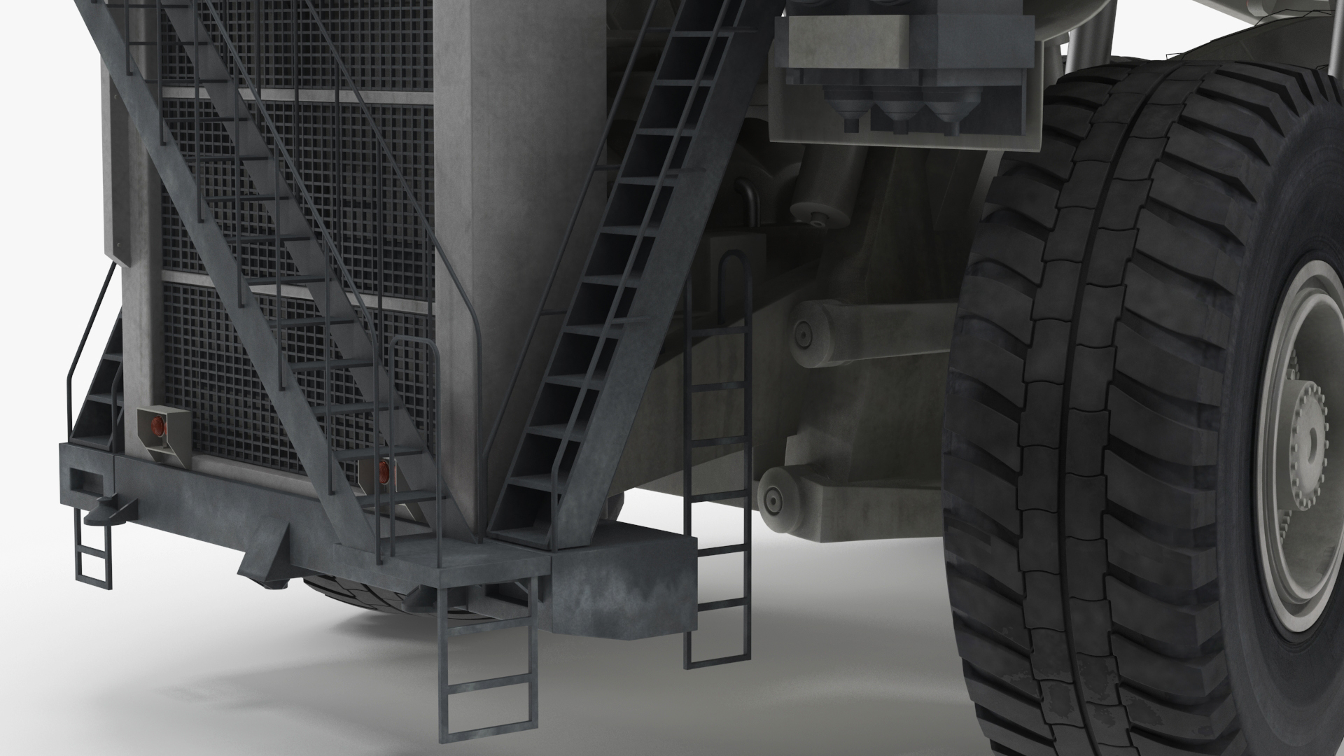 Heavy Duty Mining Dump Truck Rigged for Cinema 4D 3D model