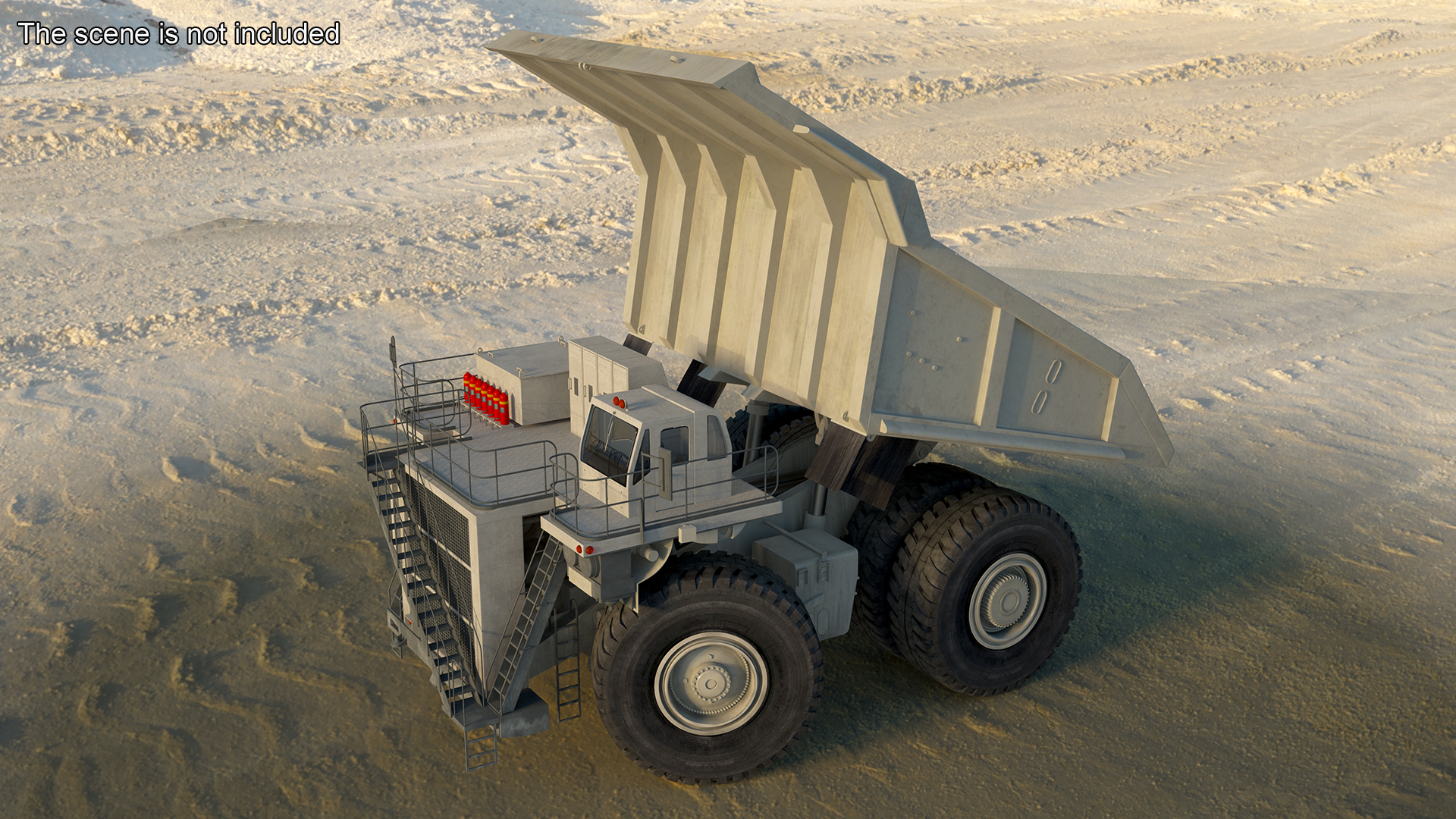 Heavy Duty Mining Dump Truck Rigged for Cinema 4D 3D model