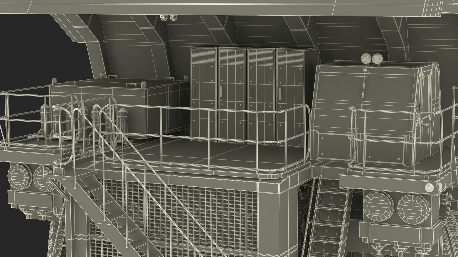 Heavy Duty Mining Dump Truck Rigged for Cinema 4D 3D model